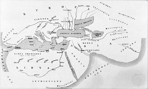 Herodotus' map of the world