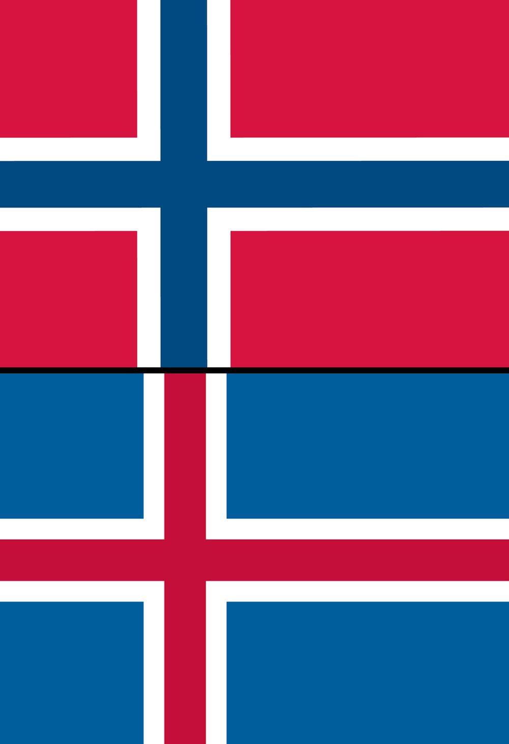 Combo flags of Iceland and Norway. Assets 1485, 3101