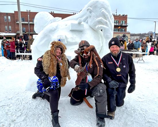 snow sculpting champions