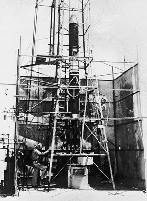 Goddard, Robert; P-series rocket